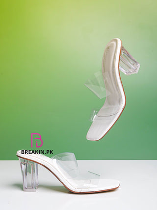 Clear Vincy Heel Nude