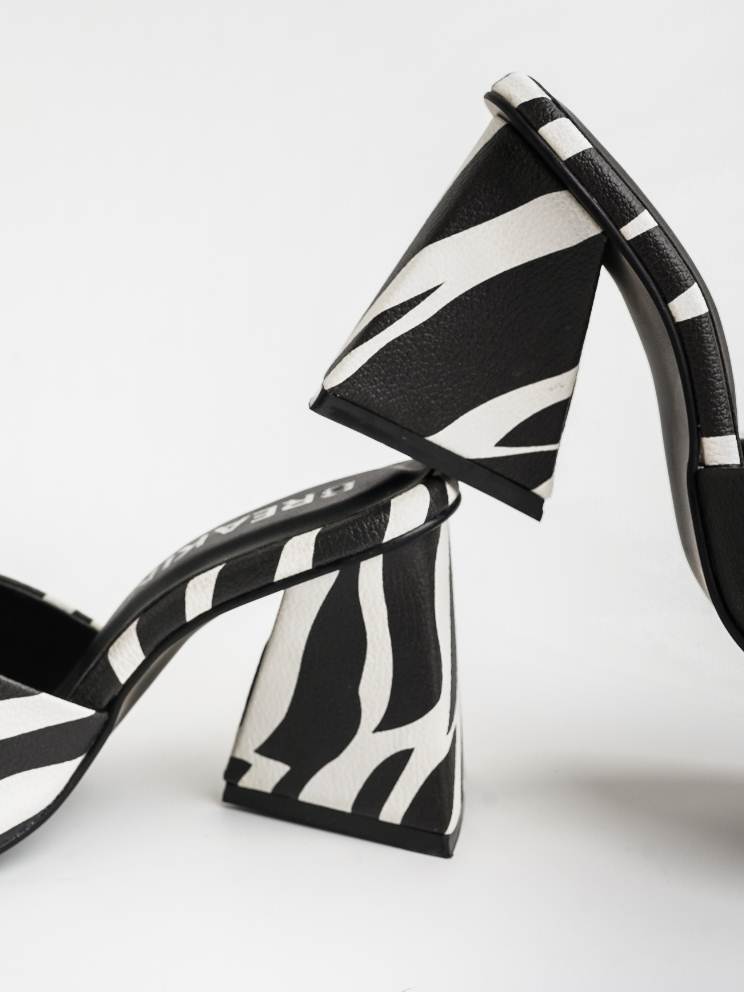 Zebra Triangle heel