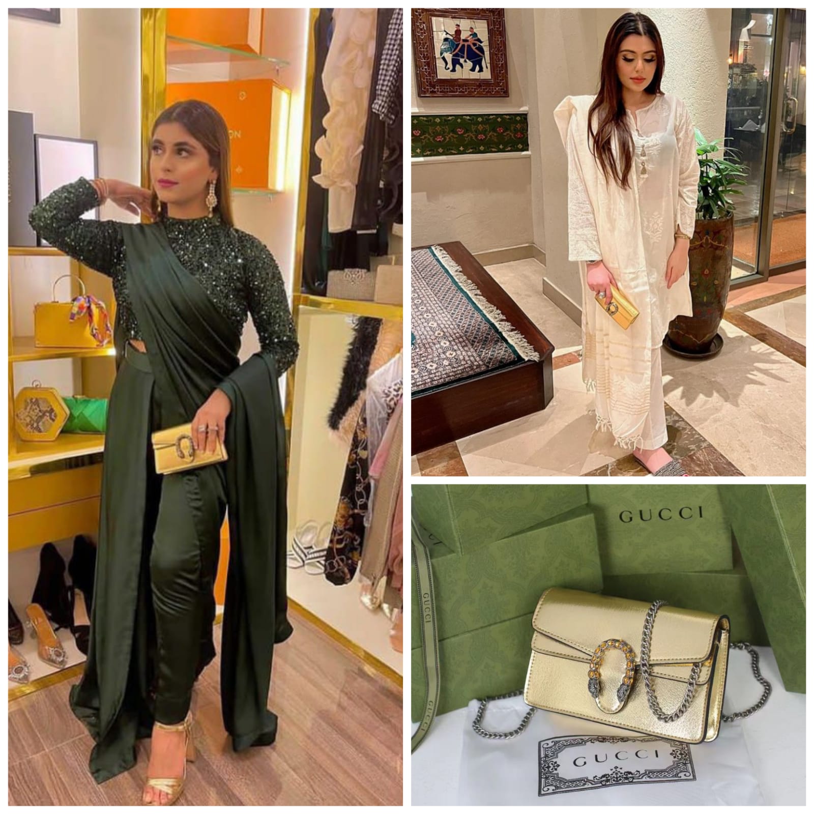 Mini GG Dionsys Bag Gold - Breakin.pk