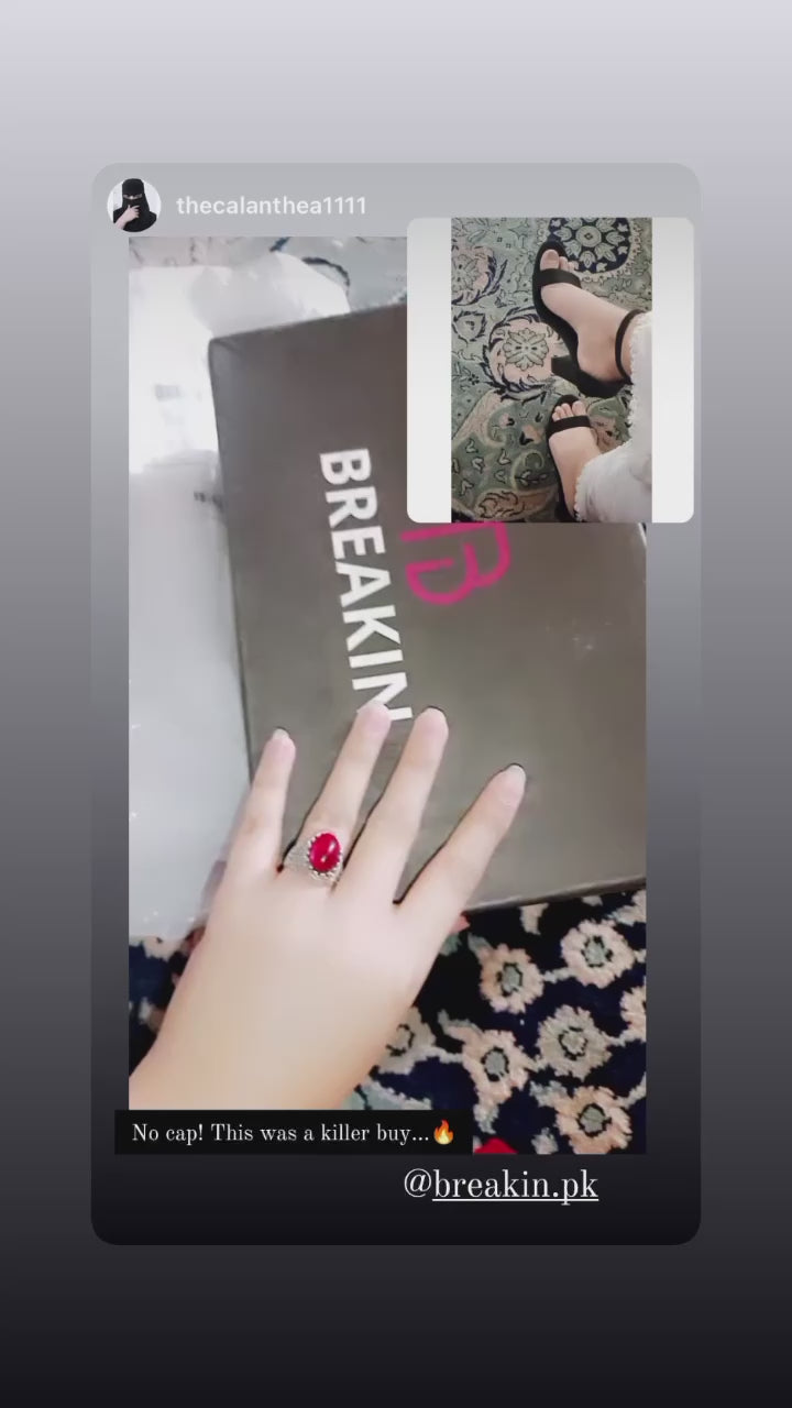 Diva Ankle Strap Heel Black