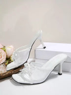 Delia Bow Heel White