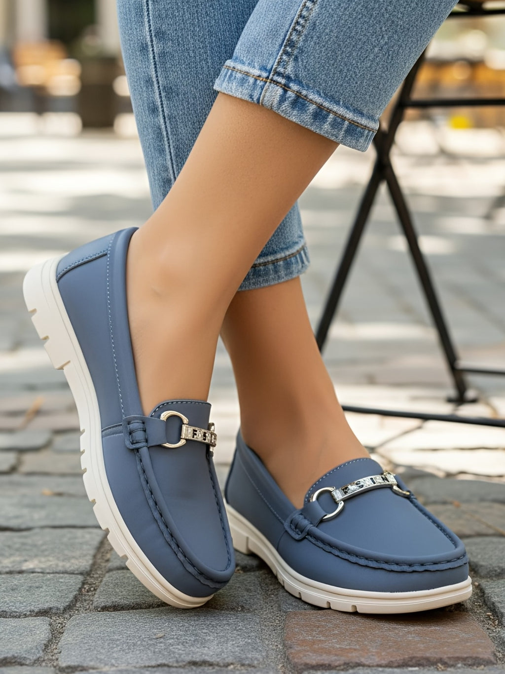 Olja Moccasins - Blue