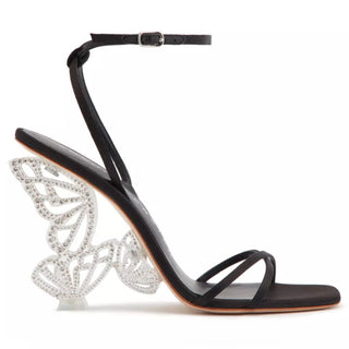 Pal-oma Butterfly Metaliic Sandals Black