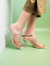 Clear Vincy Heel Nude