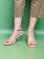 Clear Vincy Heel Nude