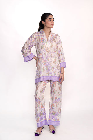 WISTERIA FLORAL PRINTED CREPE LAWN CO-ORD SET