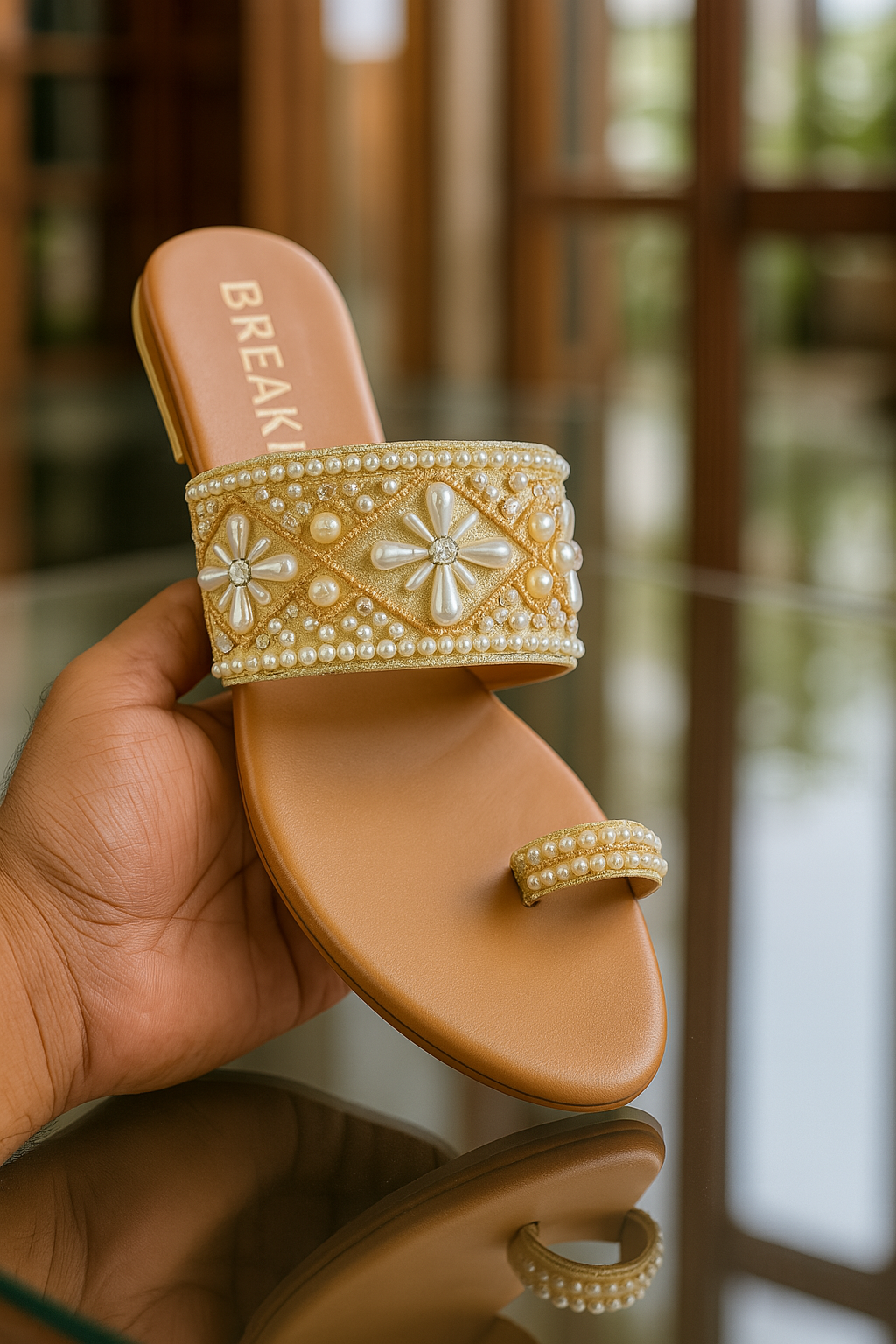 Kohlapuri Hand Embellished - Mustard