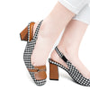 Checkered Slingback Mustard
