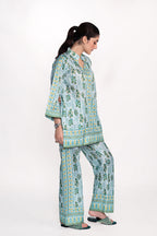 CALLA LILY FLORAL PRINTED CREPE LAWN CO-ORD SET