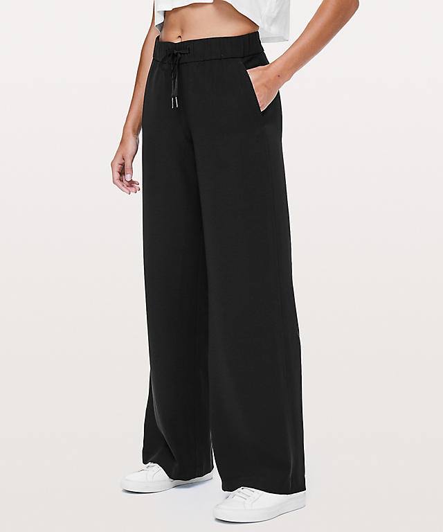 Comfort Stretch French Terry Open Bottom Trouser Black