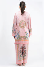 BUBLE GUM PRINTED CREPE LAWN CO-ORD SET