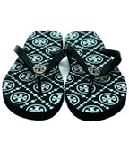 Coded Thin Black Flip Flop