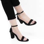 Diva Ankle Strap Heel Black