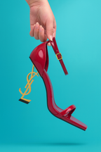 BLACK OPYUM HEEL-Cherry Red (IMPORTED FULL PACKAGE)