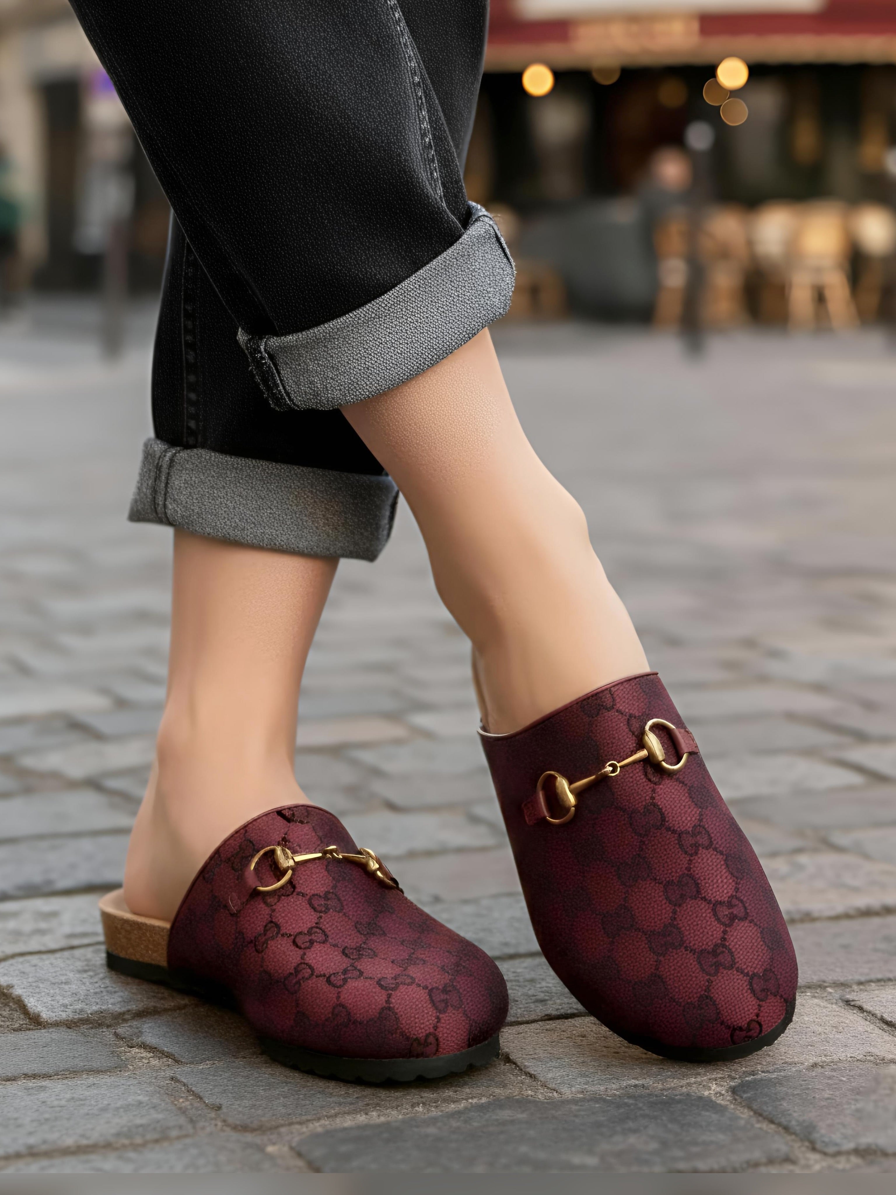 Angora Mules - Maroon