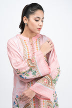 BUBLE GUM PRINTED CREPE LAWN CO-ORD SET