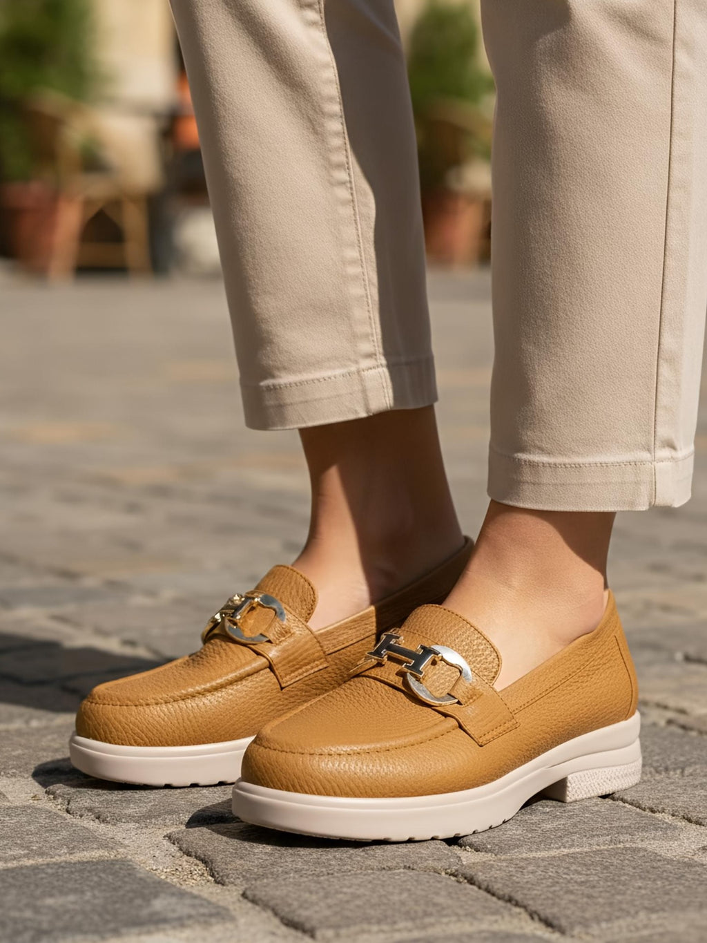 Mocassino H-Type Camel