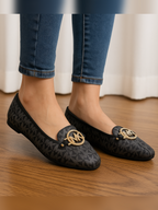 M-K Ballerina Flats - Black