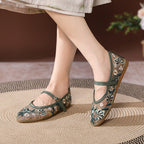 Ballerinas with Decorative Flowers - Green