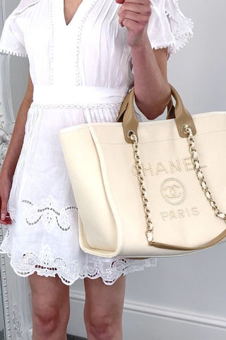 CL CANVAS MIXED TOTE White - Breakin.pk