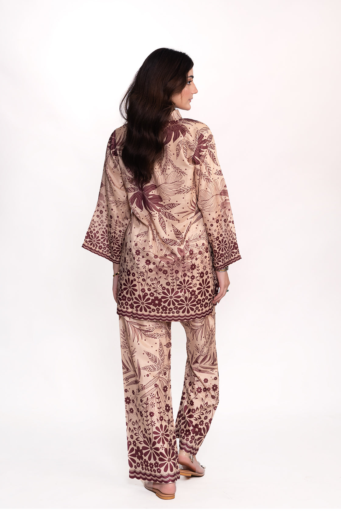 BEGONIA FLORAL PRINTED CREPE LAWN CO-ORD SET