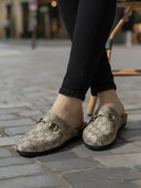 Angora Mules - Beige