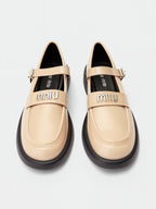 Patent Loafer - Beige