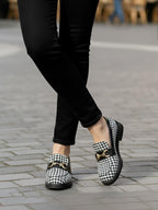 Houndstooth Loafer - Black