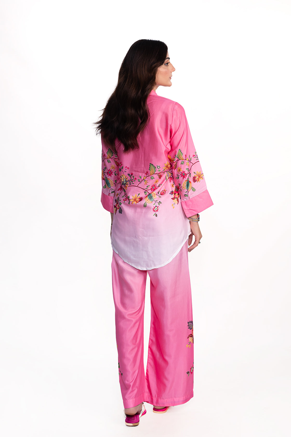 PRIMROSE PINK FLORAL PRINTED CREPE LAWN CO-ORD SET