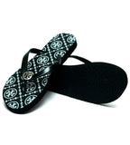 Coded Thin Black Flip Flop