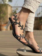 Leaf Embellished - Black