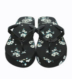 Floral Wedge Black