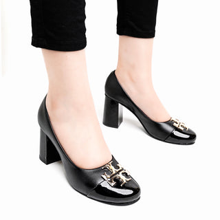 Cap Toe Pump Black