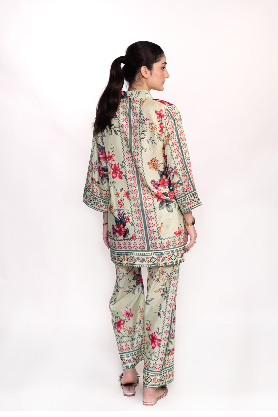 CAMELLIA FLORAL PRINTED CREPE LAWN CO-ORD SET