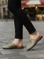 Angora Mules - Beige