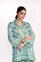 CALLA LILY FLORAL PRINTED CREPE LAWN CO-ORD SET