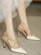 Rockstud Stiletto Pumps - White