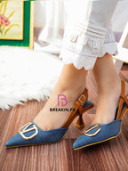 Dahlia Denim heel