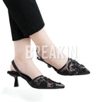 Wren Pearl Embroidery Black