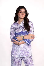 D-I-O-R IRIS FLORAL PRINTED CREPE LAWN CO-ORD SET