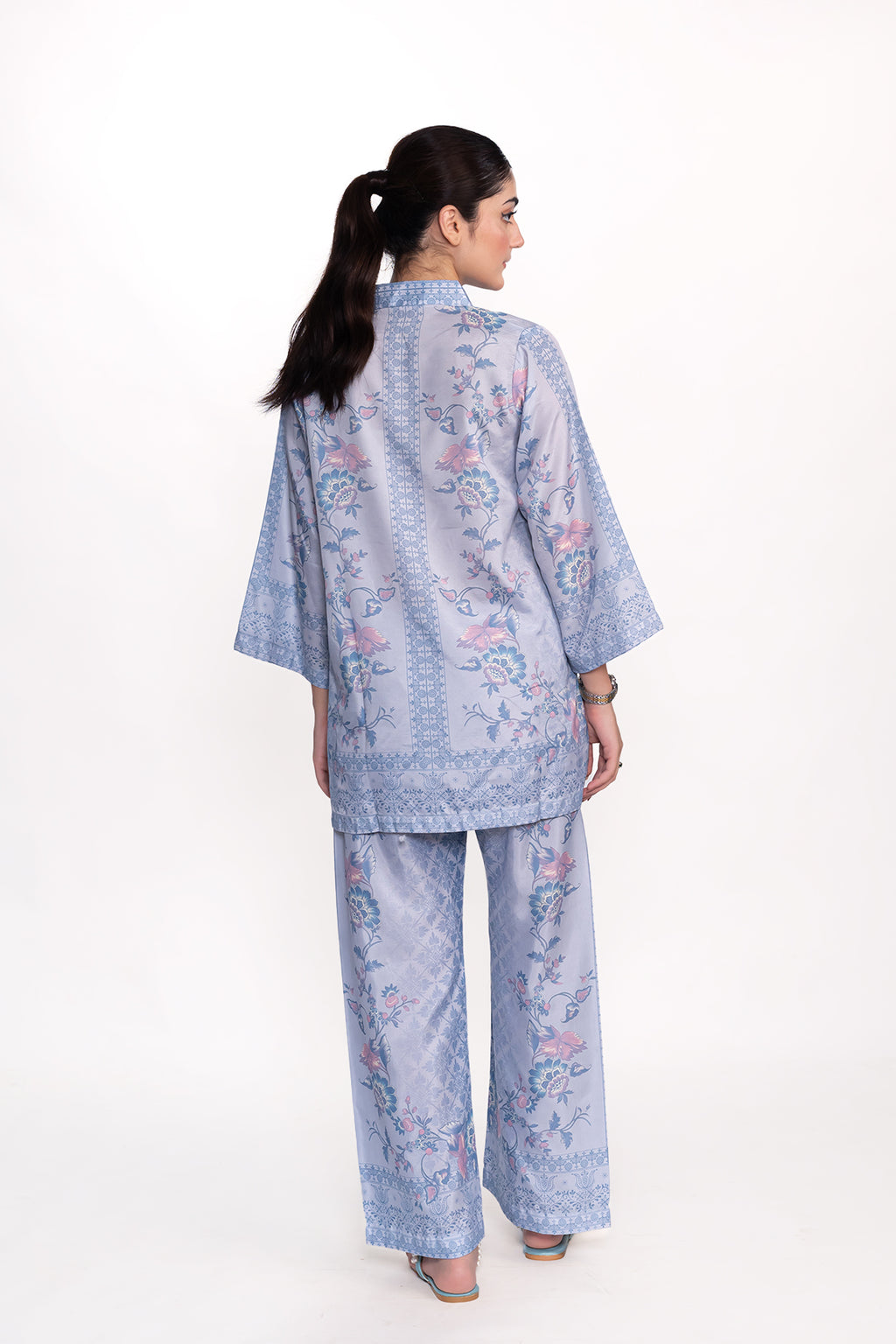 OLEANDER FLORAL PRINTED CREPE LAWN CO-ORD SET