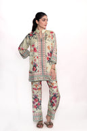 CAMELLIA FLORAL PRINTED CREPE LAWN CO-ORD SET