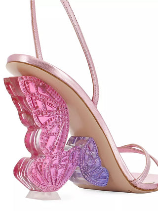 Pal-oma Butterfly Metaliic Sandals Pink