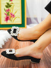 Gemstone Sandle Black