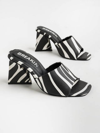 Zebra Triangle heel