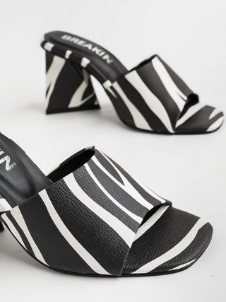 Zebra Triangle heel