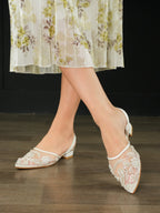 Remi Pearl Embroidery - White