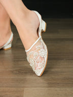 Remi Pearl Embroidery - White