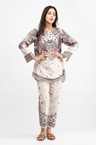 AZEL PRINTED CREPE LAWN CO-ORD SET