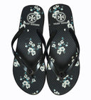 Floral Wedge Black